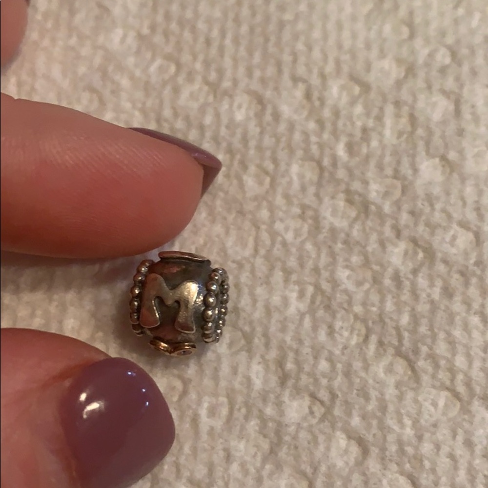 Pandora MOM charm with pink stones